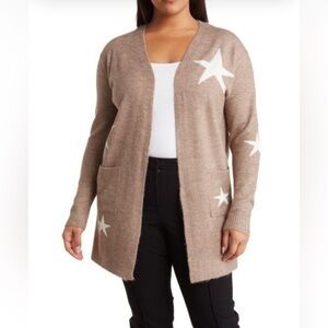 Sweet Romeo Open Front Long Cardigan